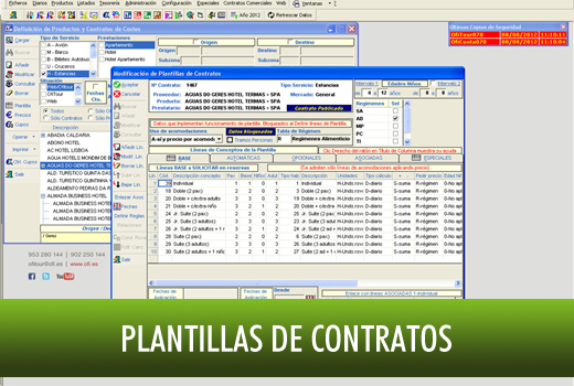 Gestión de plantillas de contratos Mayoristas turísticos - OfiTour